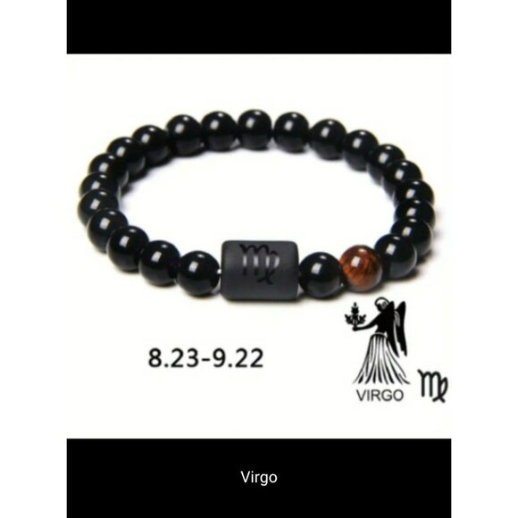 NWT - Virgo Tiger Eye Stone Bead Bracelet (SKU 0121) - Picture 1 of 6